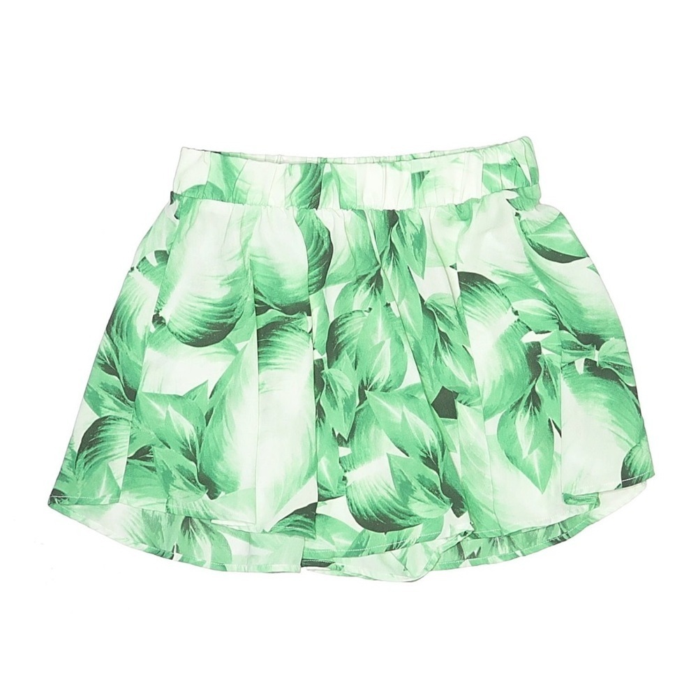 Show Me Your Mumu Green Leaf High Rise Pull On Shorts Tropical Resort Medium - Picture 1 of 3